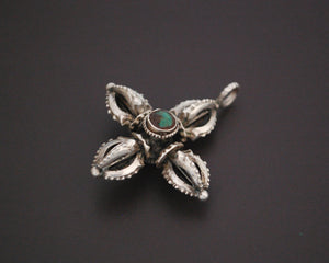 Double Dorje Pendant with Turquoise