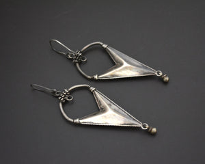 Indian Rajasthani Silver Dangle Earrings