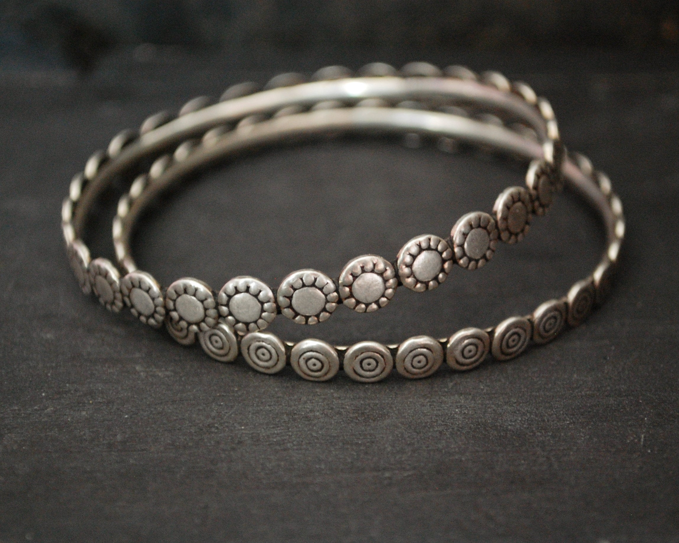 Pair of Rajasthani Silver Bracelets