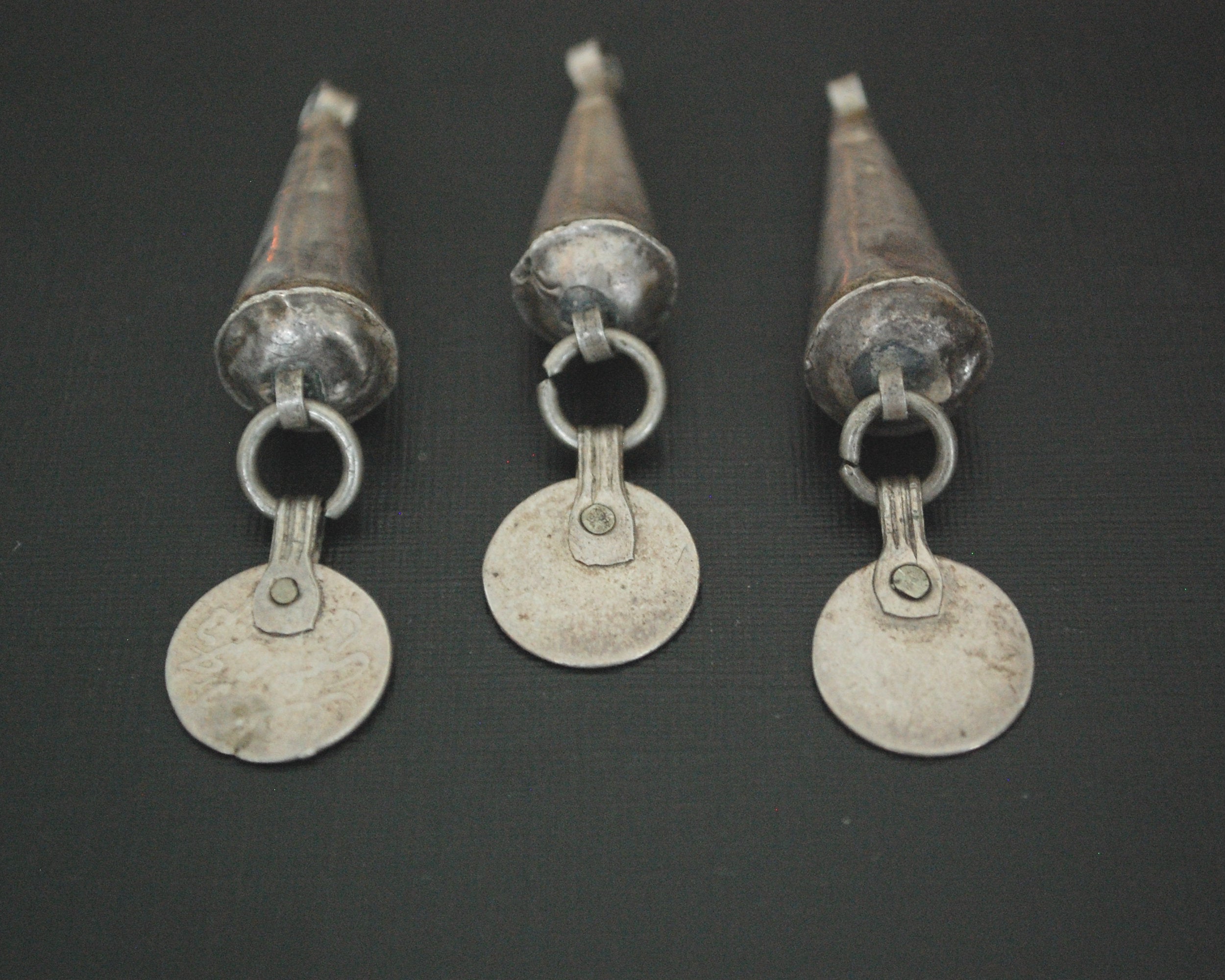Berber Cone Pendants with Dangling Coin