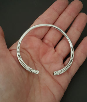 Karen Hill Tribe Silver Cuff Bracelet