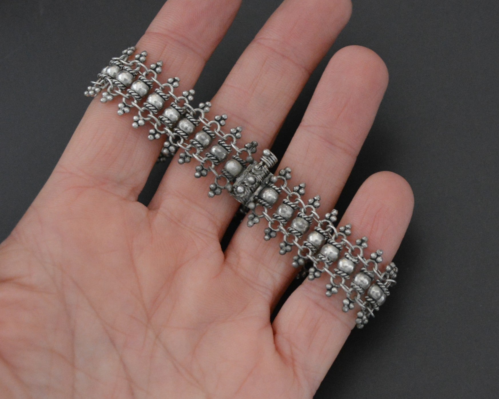 Ethnic Link Bracelet with Pin