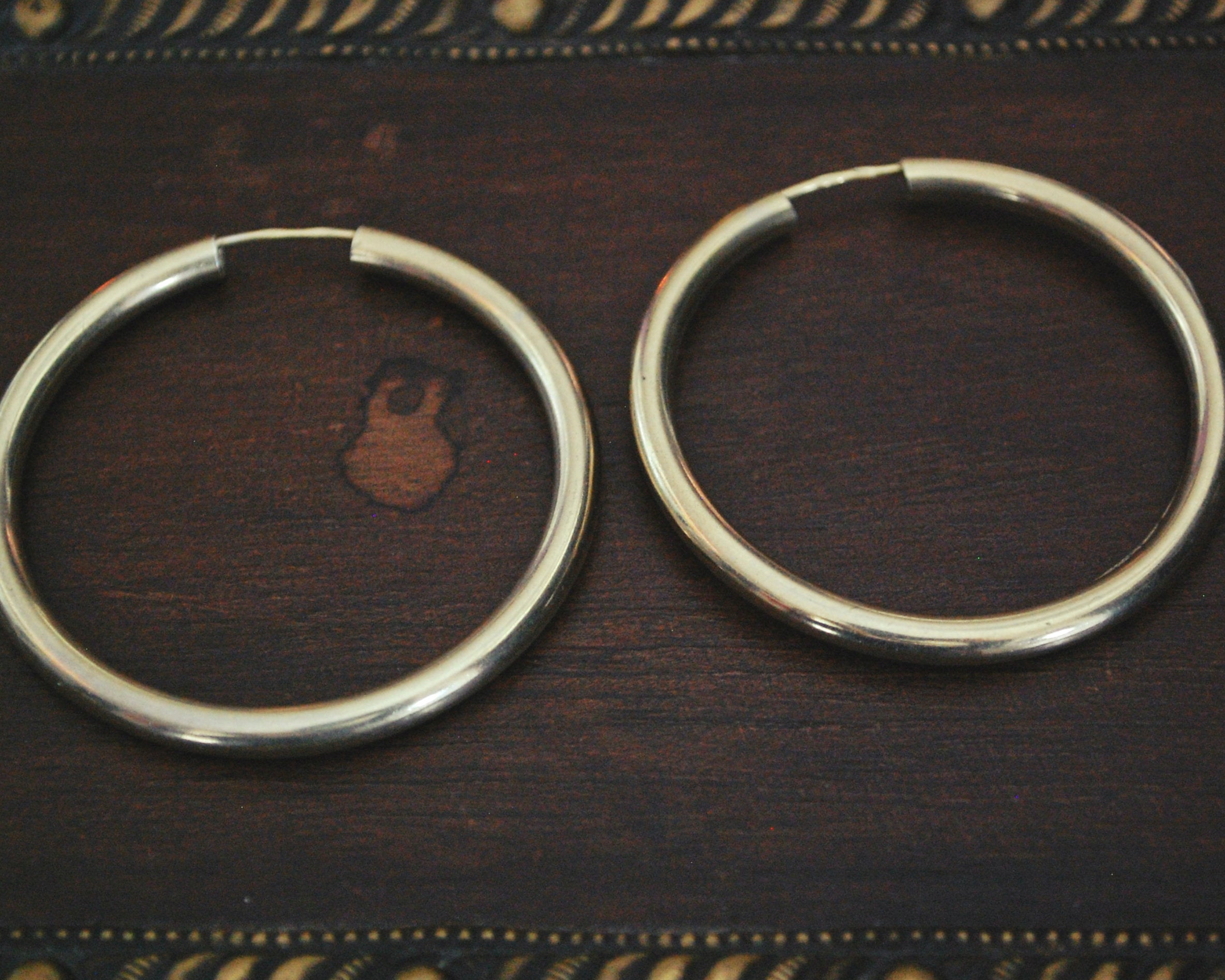 Large Gilded Hoop Earrings