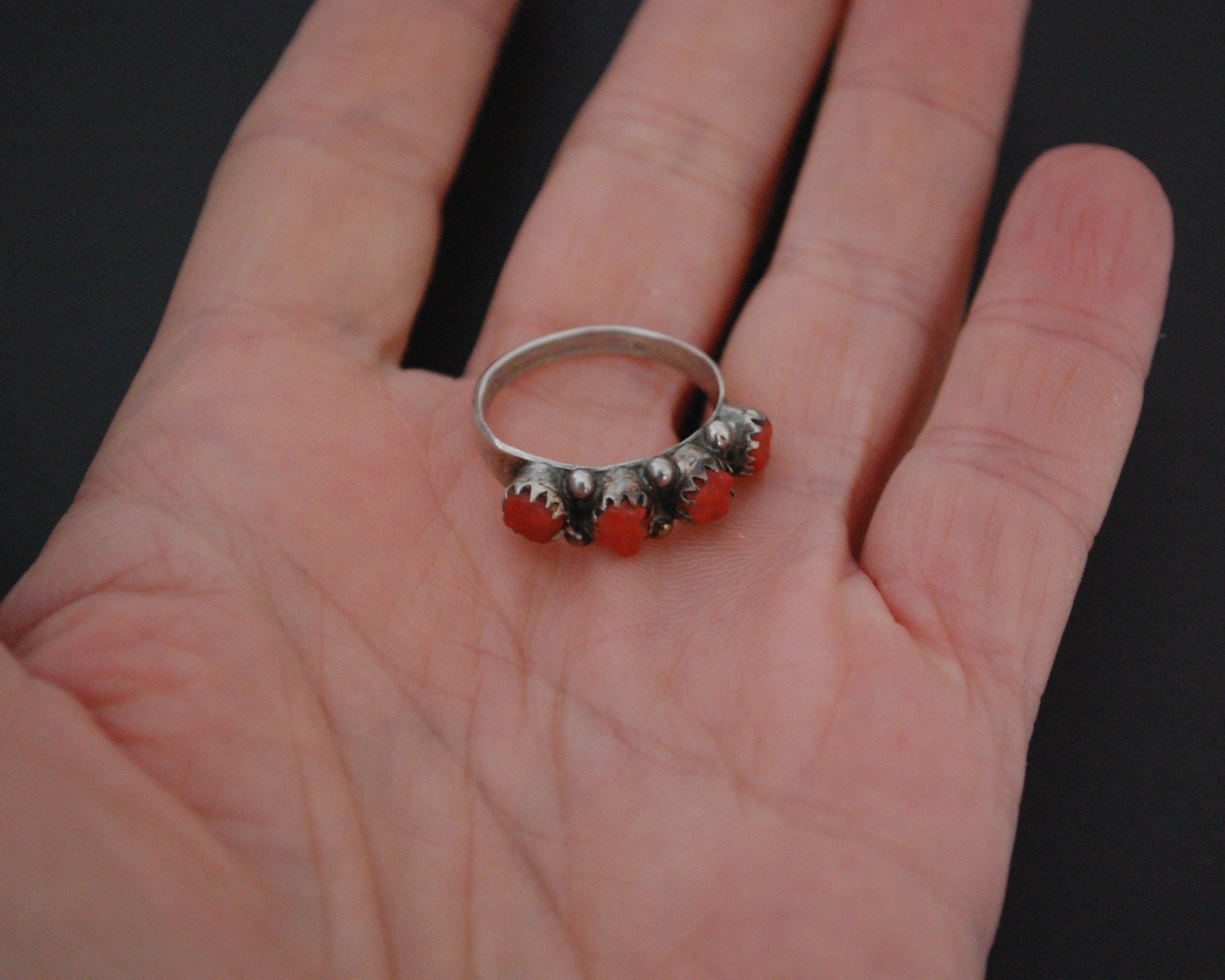 Zuni Coral Ring 6.75 / 7