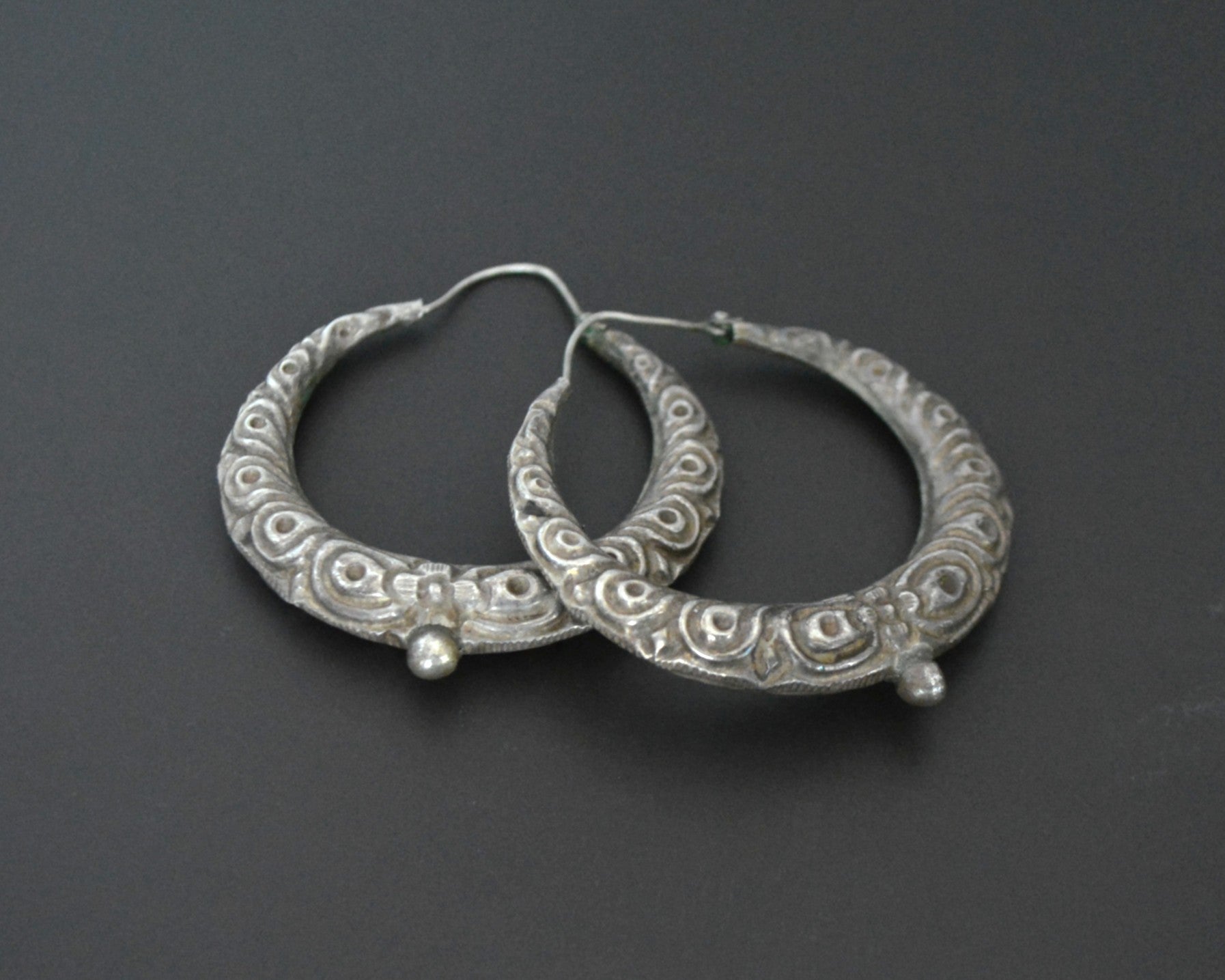 Nepali Repoussee Hoop Earrings - XL