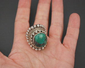Large Nepali Turquoise Ring - Size 11