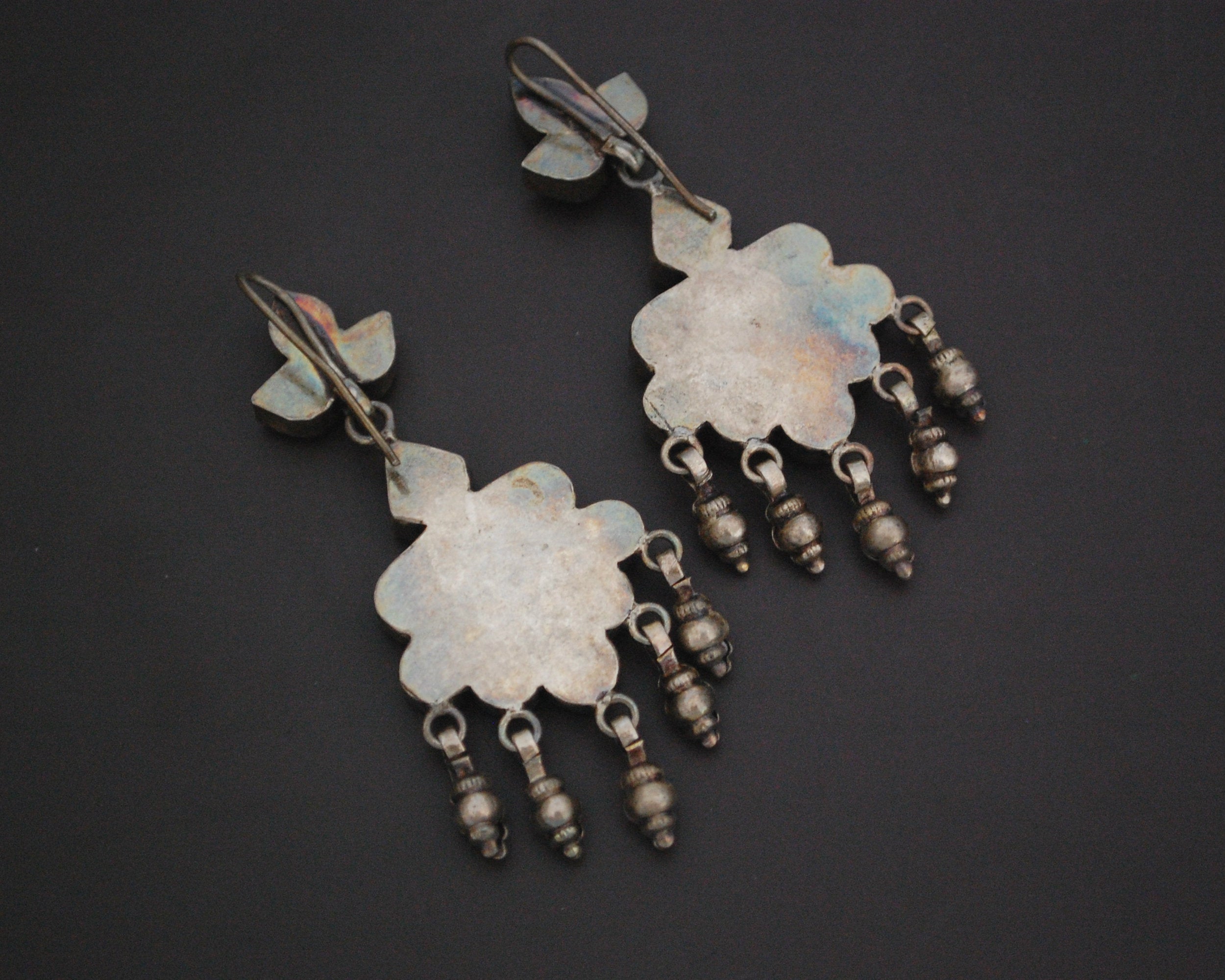 Rajasthani Earrings with Glass Inserts