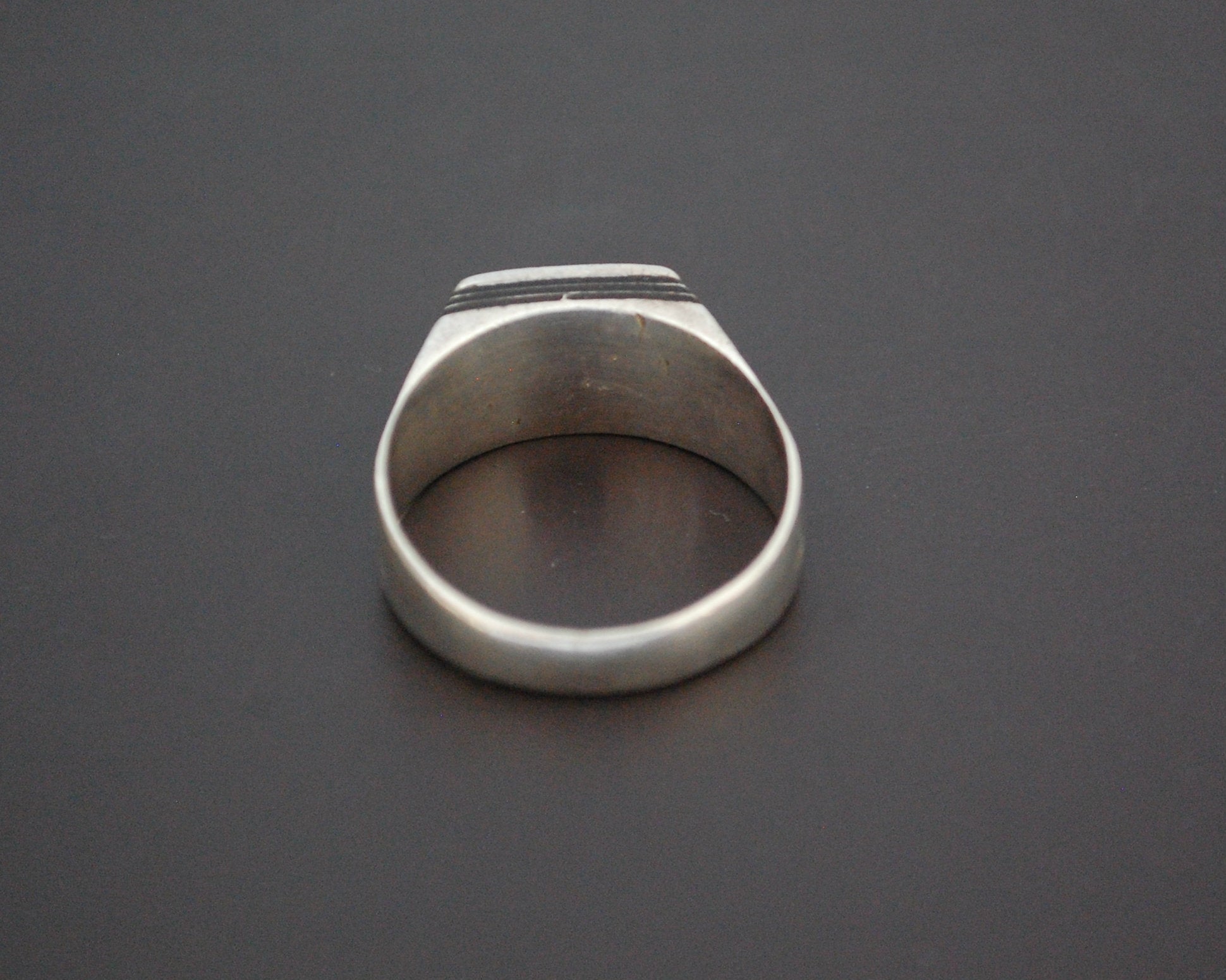 Tuareg Ring with Ebony Inlay - Size 9