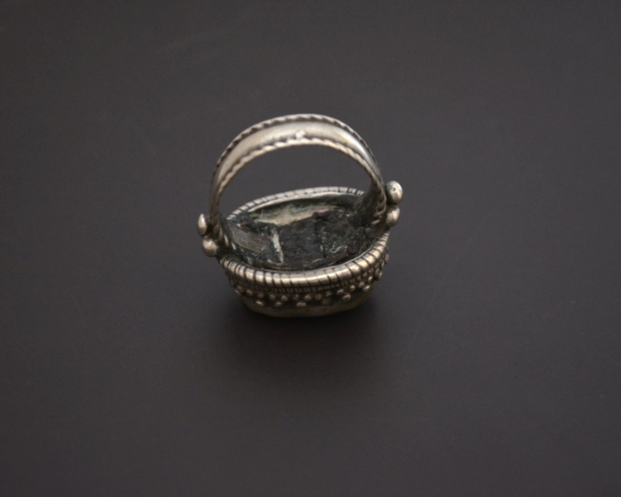 Antique Tibetan Turquoise Ring - Size 10