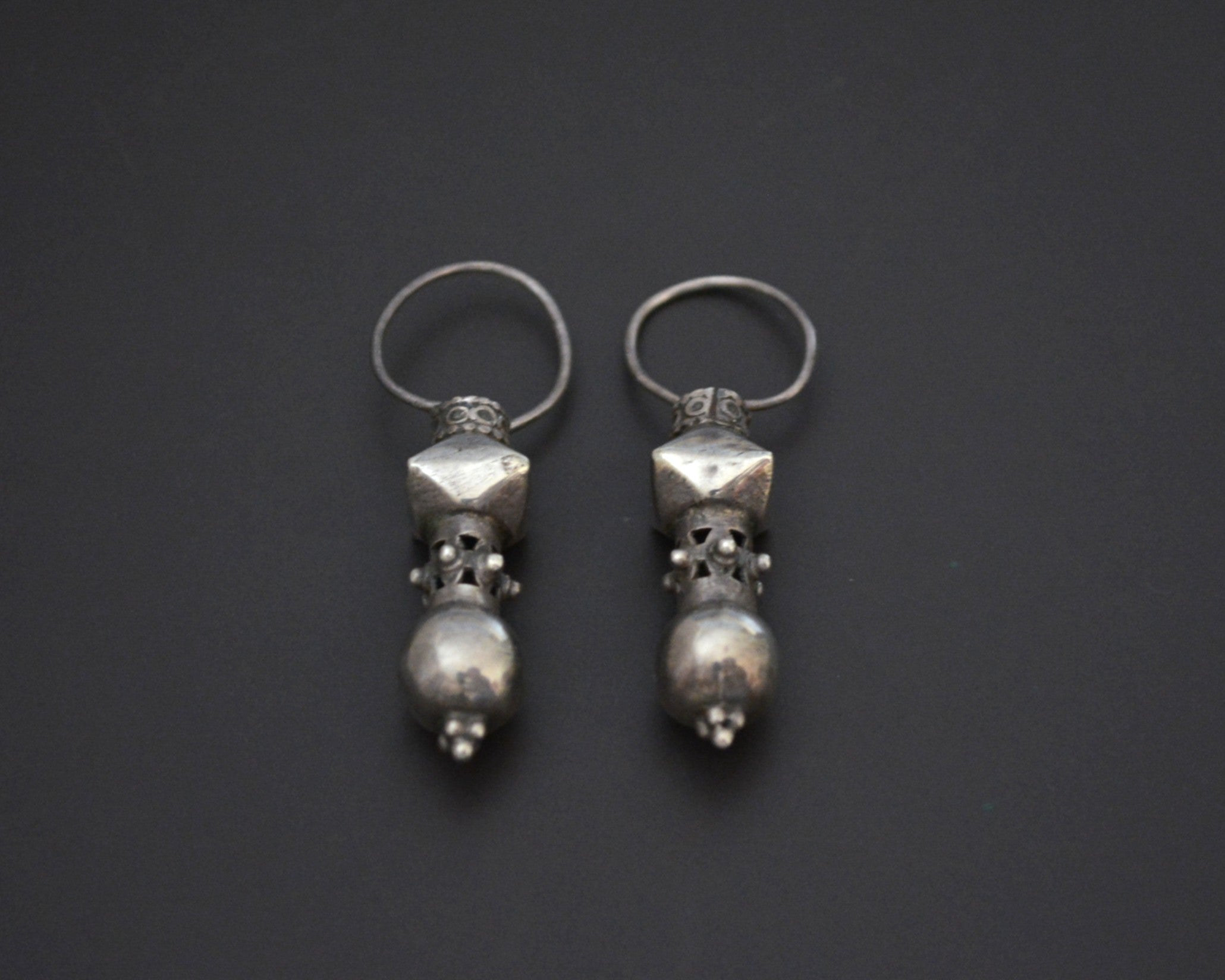 Old Rajasthani Silver Earrings