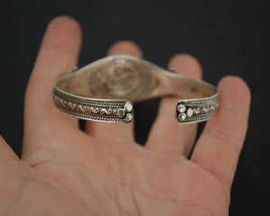 Nepali Turquoise Coral Cuff Bracelet
