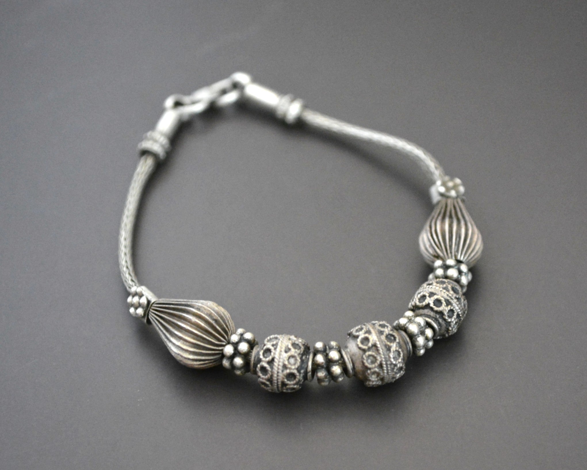 Indian Snake Chain Bracelet with Beads
