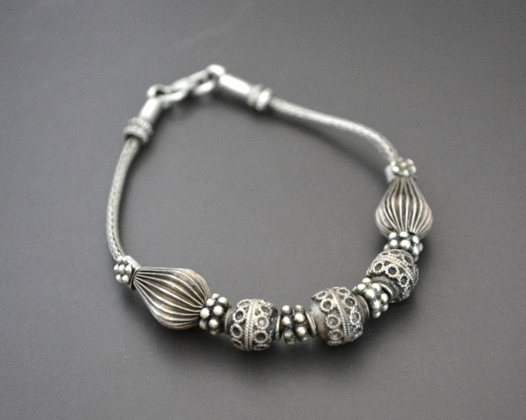 Indian Snake Chain Bracelet with Beads
