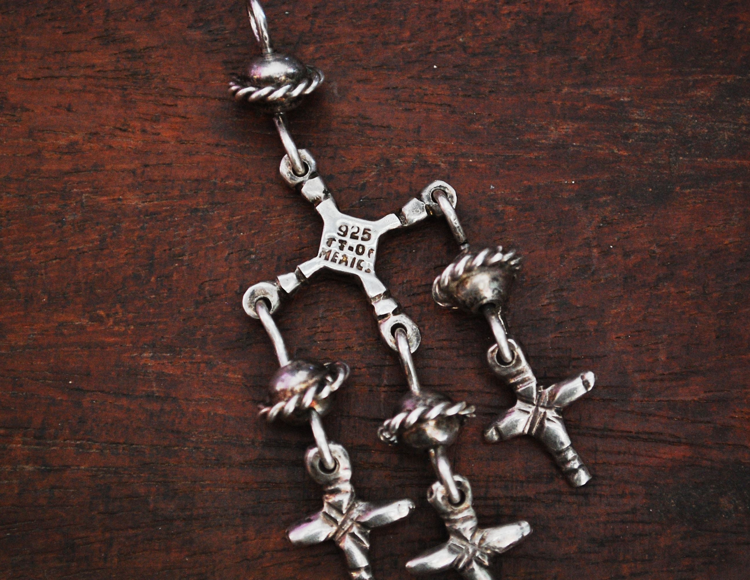 Yalalag Silver Cross Pendant - Mexican Jewelry