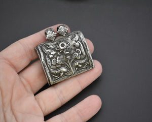 Old Indian Silver Box Pendant