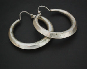Huge Sterling Silver Hoop Earrings - XLARGE