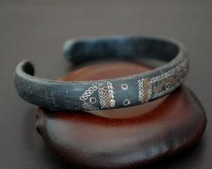 Tuareg Cuff Bracelet with Silver Inlays