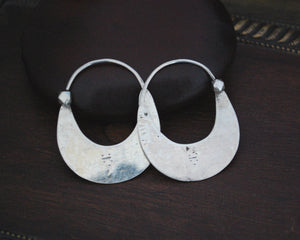 Tuareg Hoop Earrings with Carvings