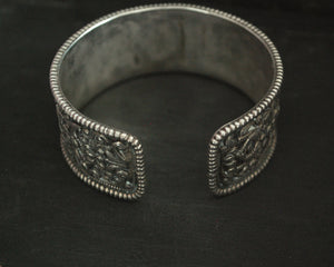 Fabulous Nepali Turquoise Repoussee Bracelet with Eight Auspicious Symbols