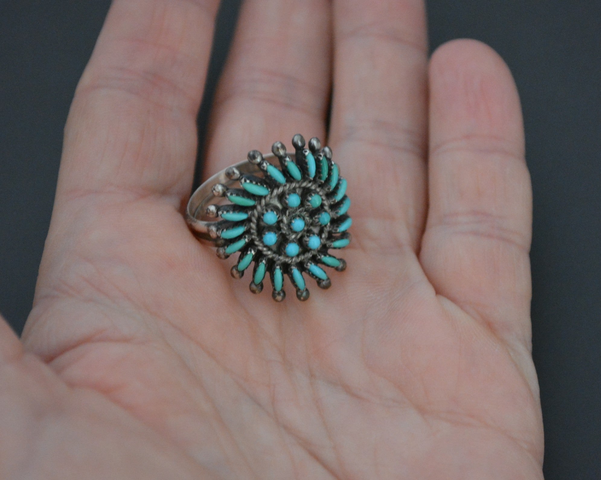 Zuni Petit Point Cluster Ring - Size 9