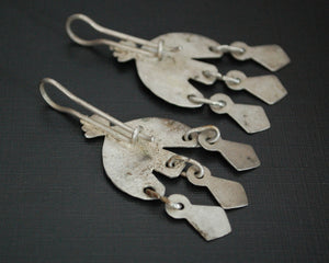 Old Moroccan Berber Earrings with Dangles
