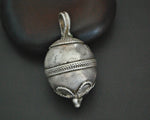 Turkmen Silver Bead Pendant - Large