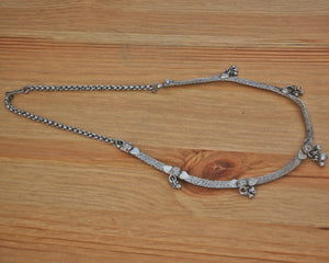 Indian Silver Choker Necklace with Bells