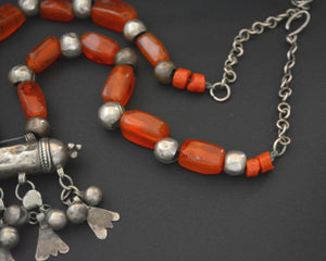 Old Yemeni Carnelian Silver Necklace