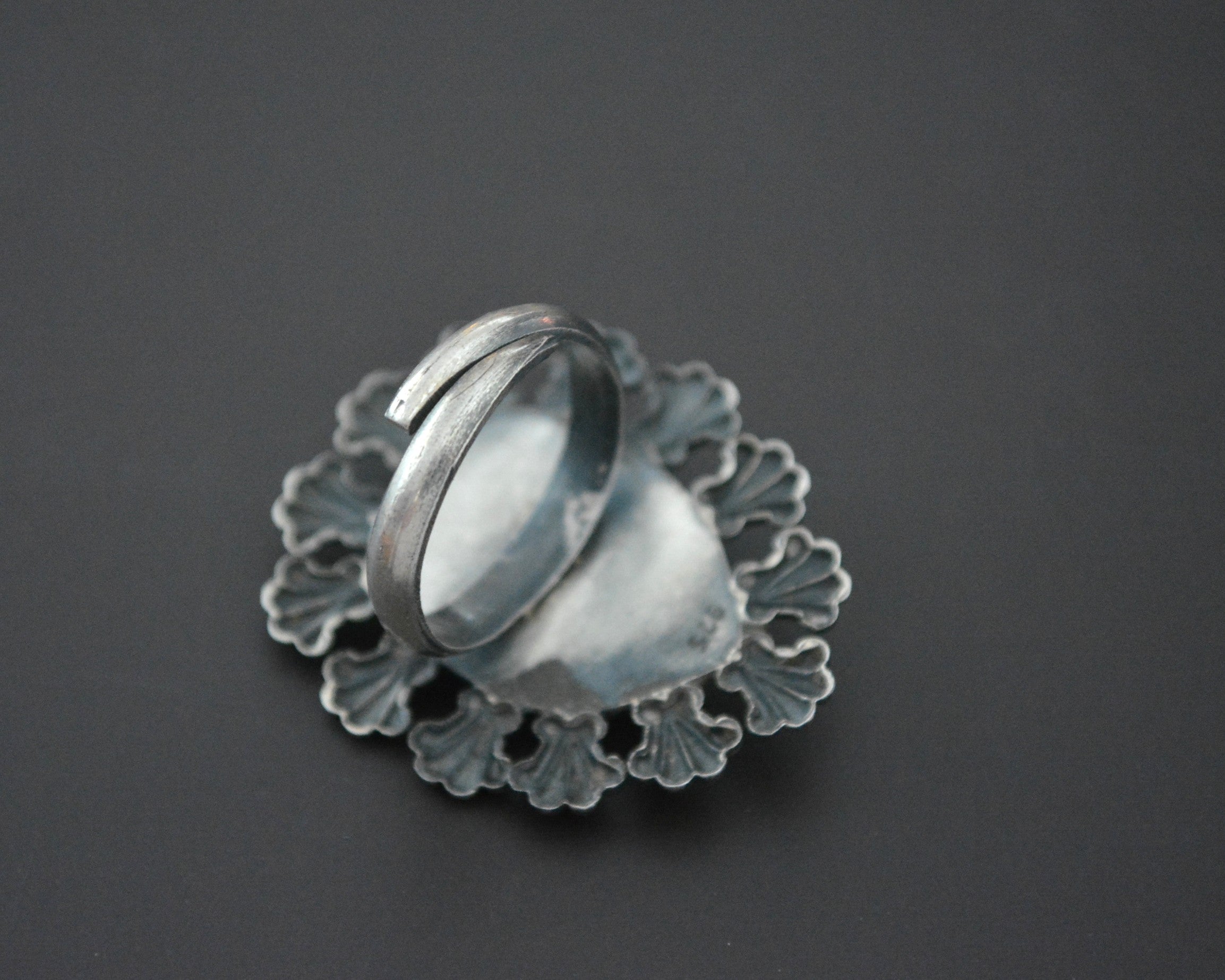 Ganesha Sterling Silver Ring - Size 7 - Adjustable