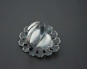 Ganesha Sterling Silver Ring - Size 7 - Adjustable