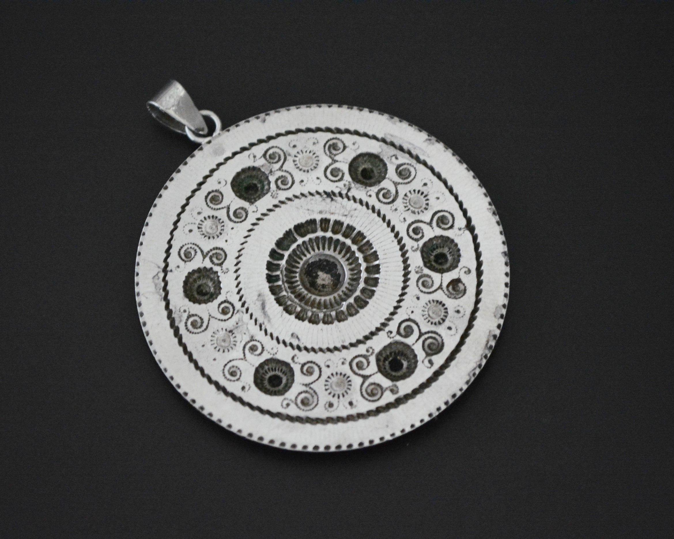 Large Coral Mandala Pendant