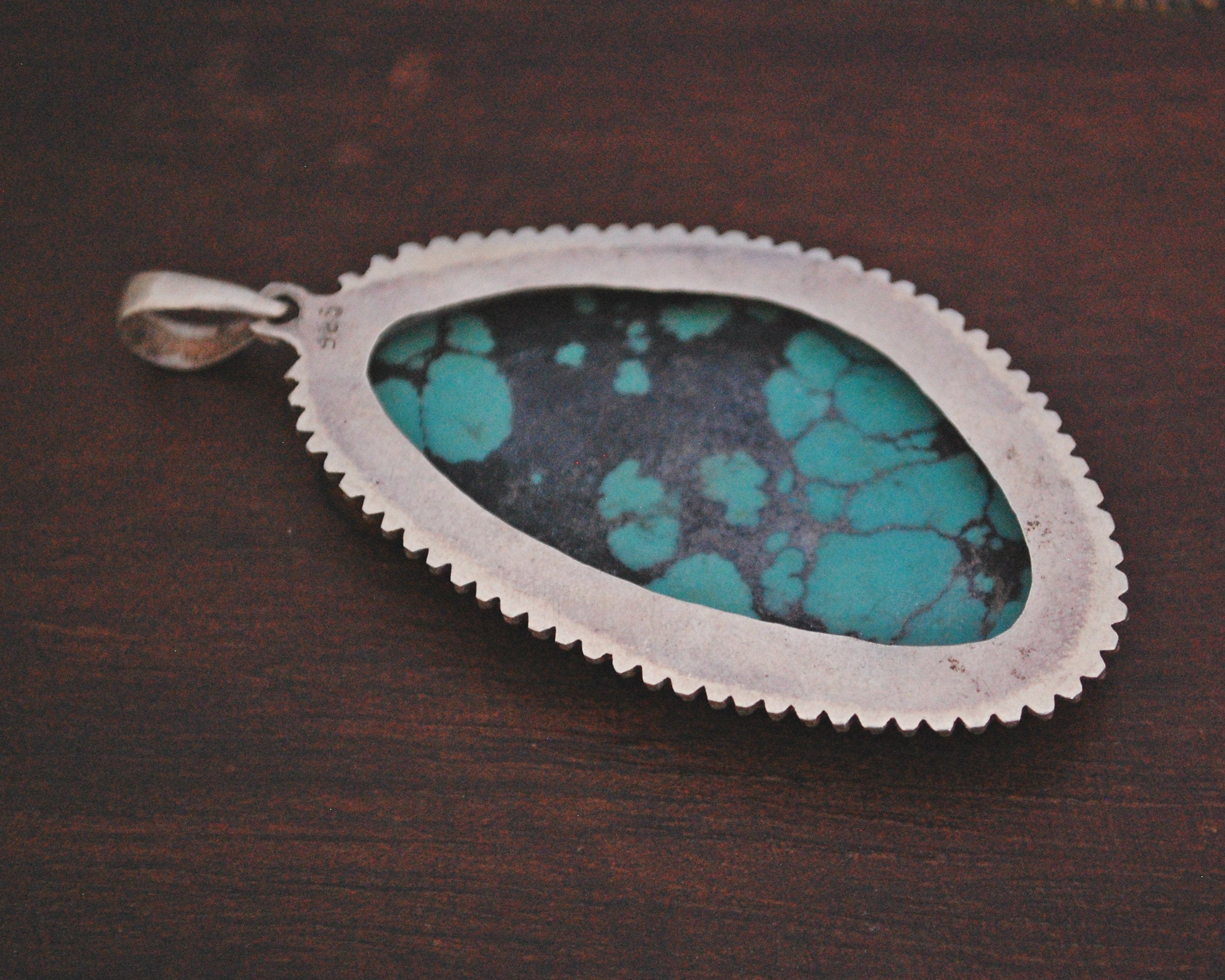 Large Turquoise Pendant from India