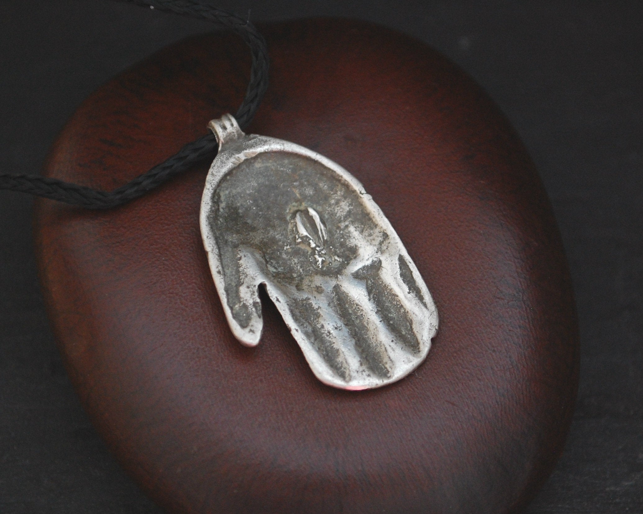 Jewish Hamsa Pendant with Hebrew Writing