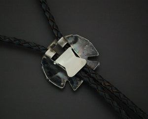 Zuni Sunface Multistone Inlay Bolo Tie