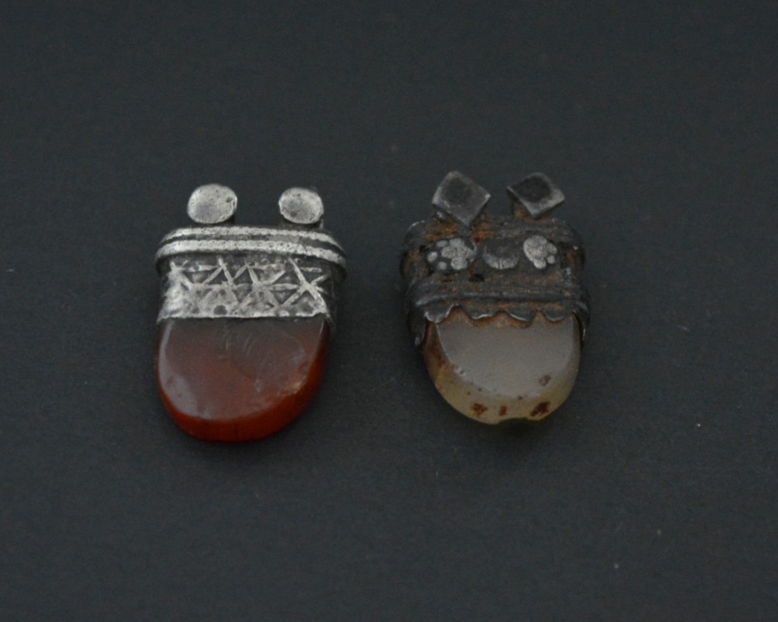 Set of Two Old Yemeni Pendants