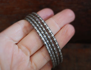Indian Tribal Silver Bangle Bracelet