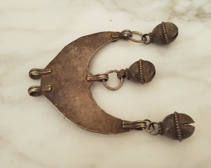 Old Crescent Amulet with Bells from Yemen