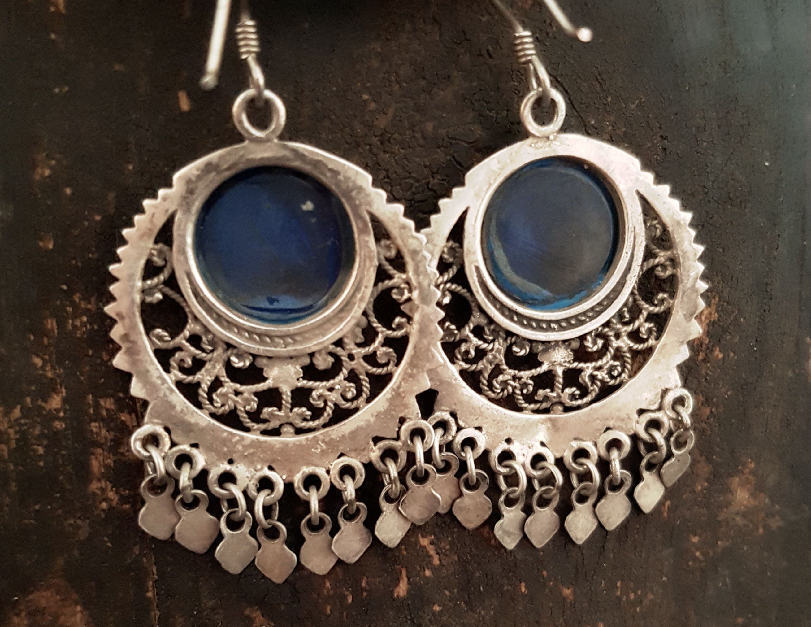 Ethnic Lapis Lazuli Earrings