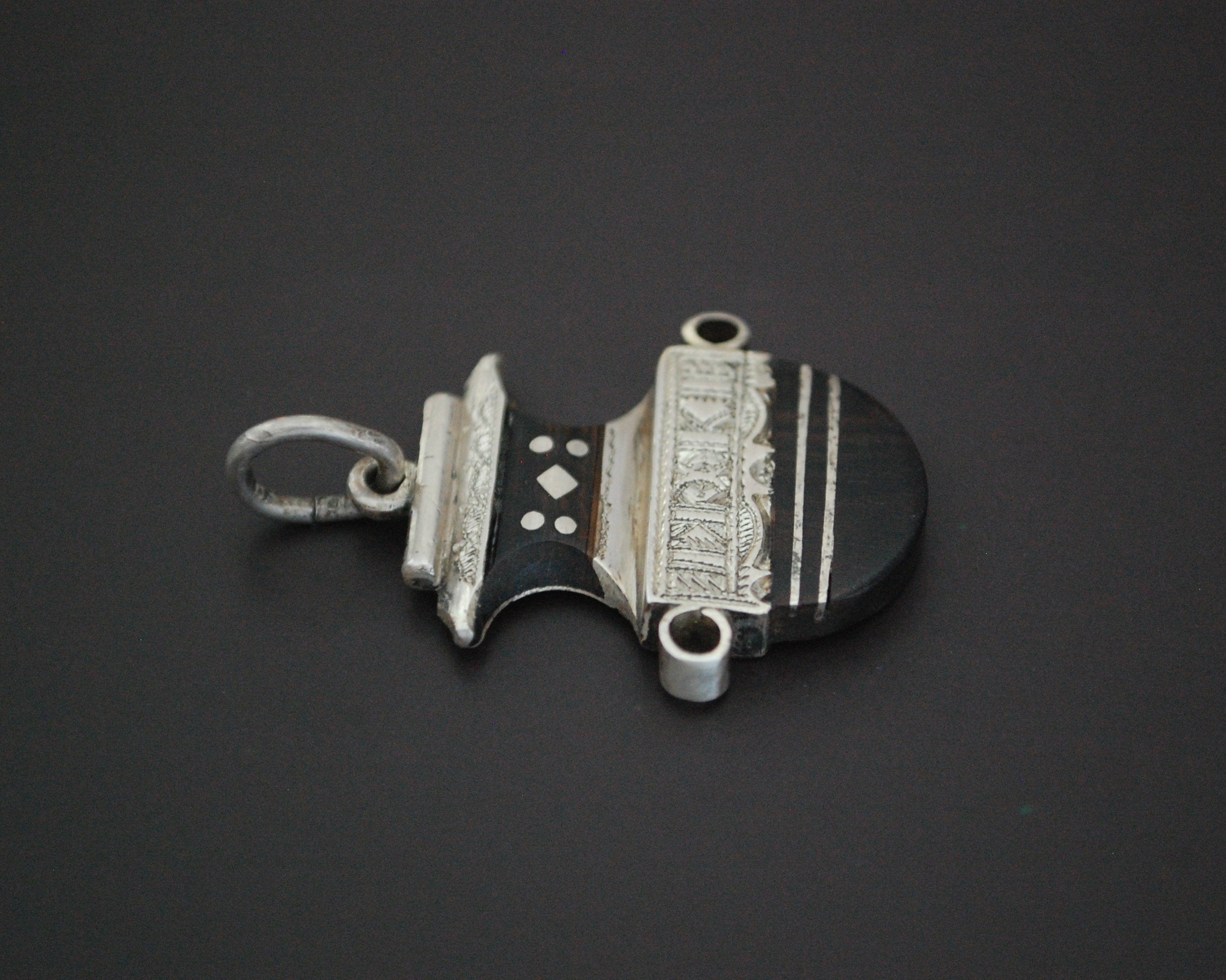 Tuareg Silver Ebony Pendant