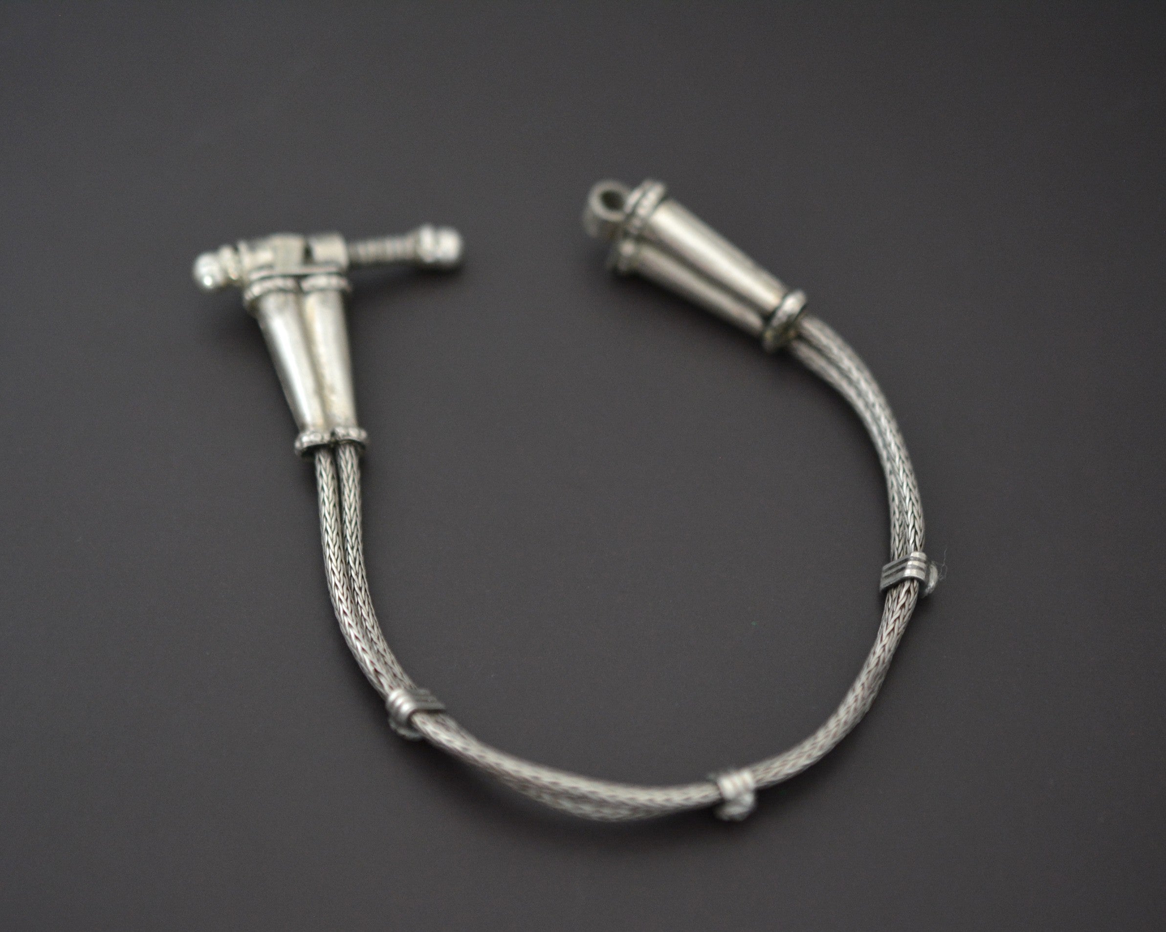 Rajasthani Snake Chain Bracelet with Fishes
