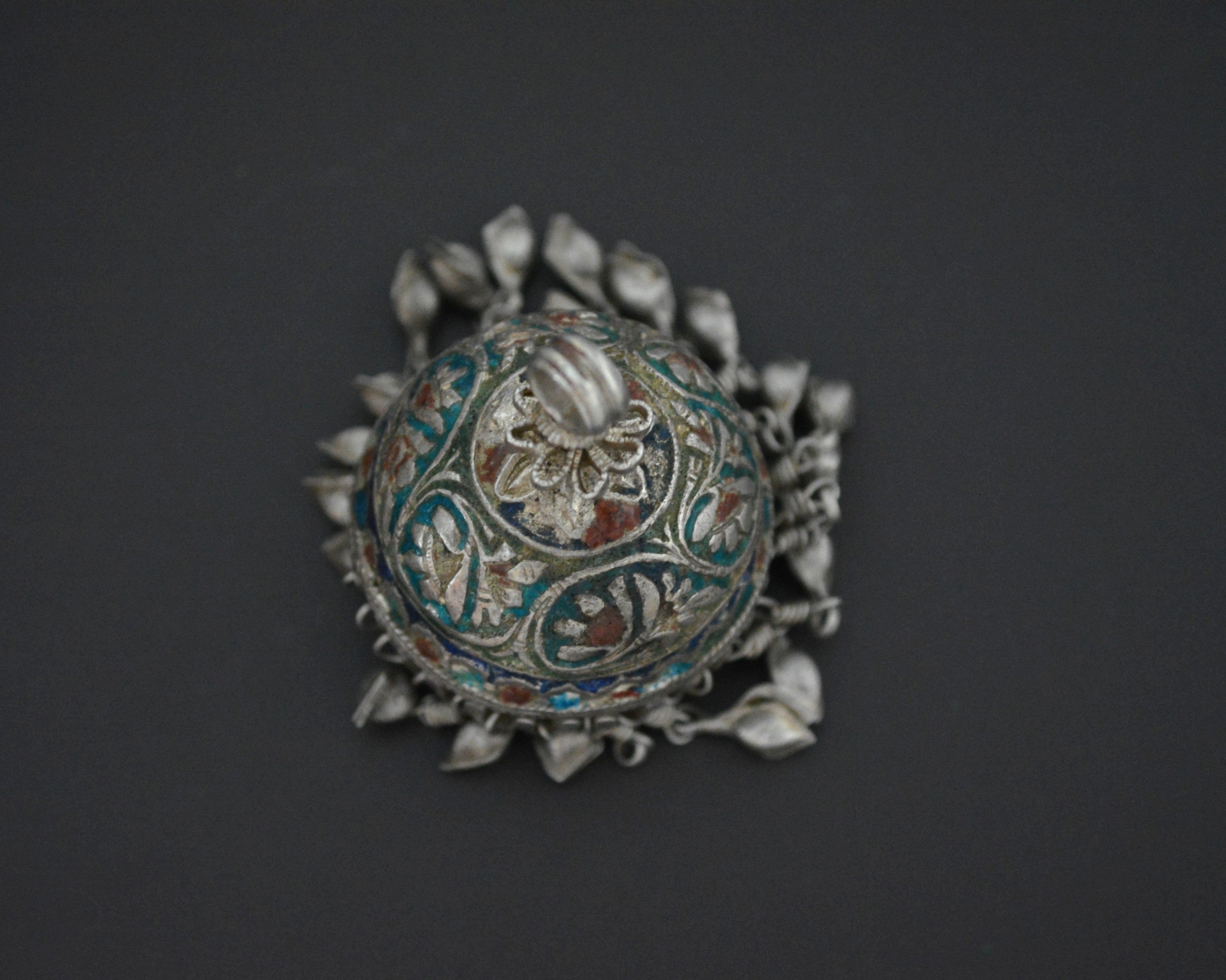Uzbek Enamel Tassel Pendant