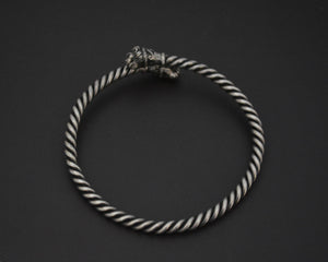 Vintage Silver Lion Head Bracelet
