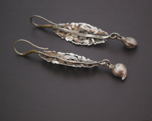 Vintage Afghani Silver Gilded Earrings