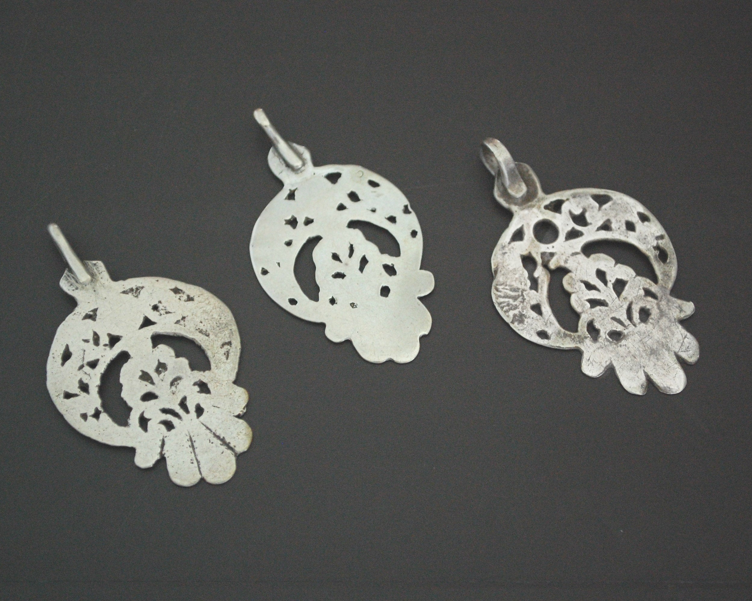 Set of Tunisian Old Silver Pendants