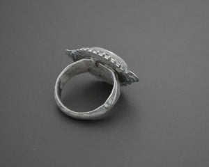 Vintage Afghani Evil Eye Carnelian Ring - Size 7.25