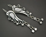 Indian Birdy Silver Earrings with Bells