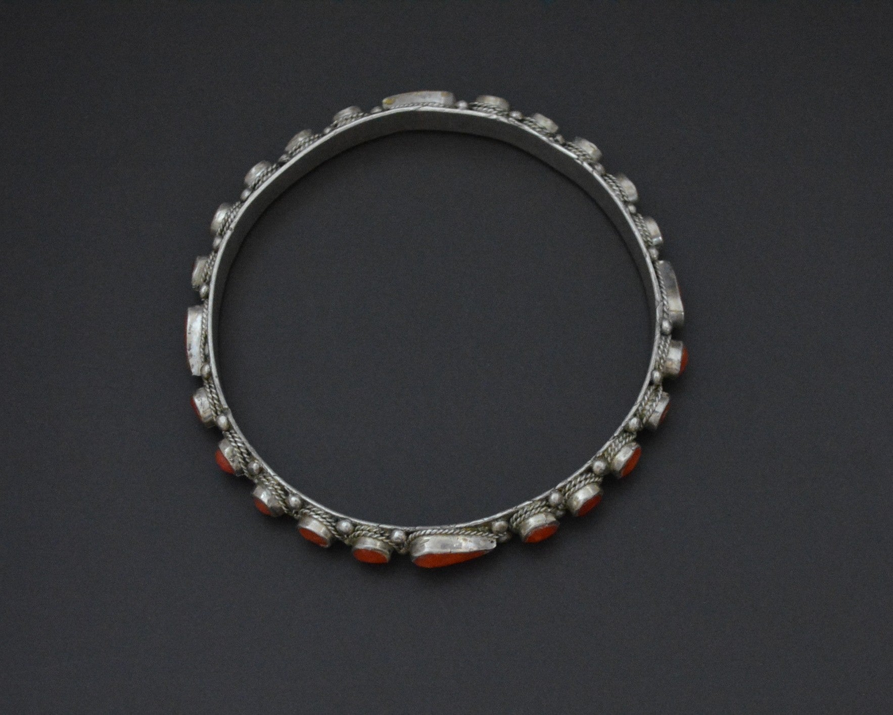 Berber Coral Bangle Bracelet