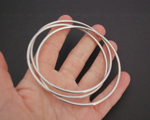Interlocked Sterling Silver Bangle Bracelet