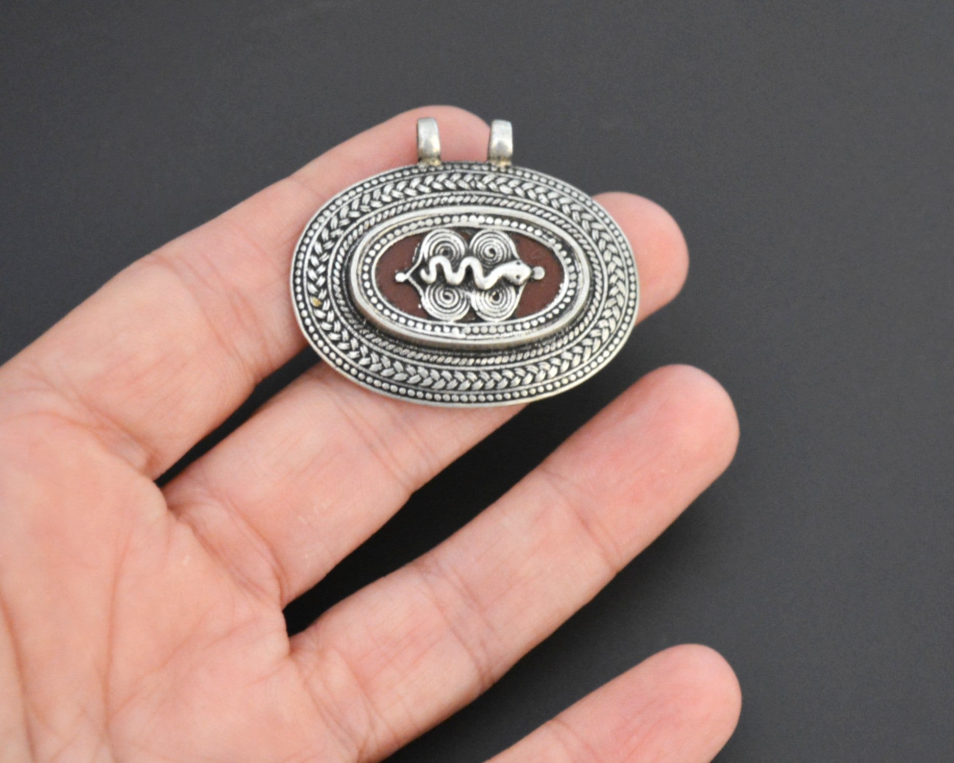 Afghani Kazakh Pendant with Snake