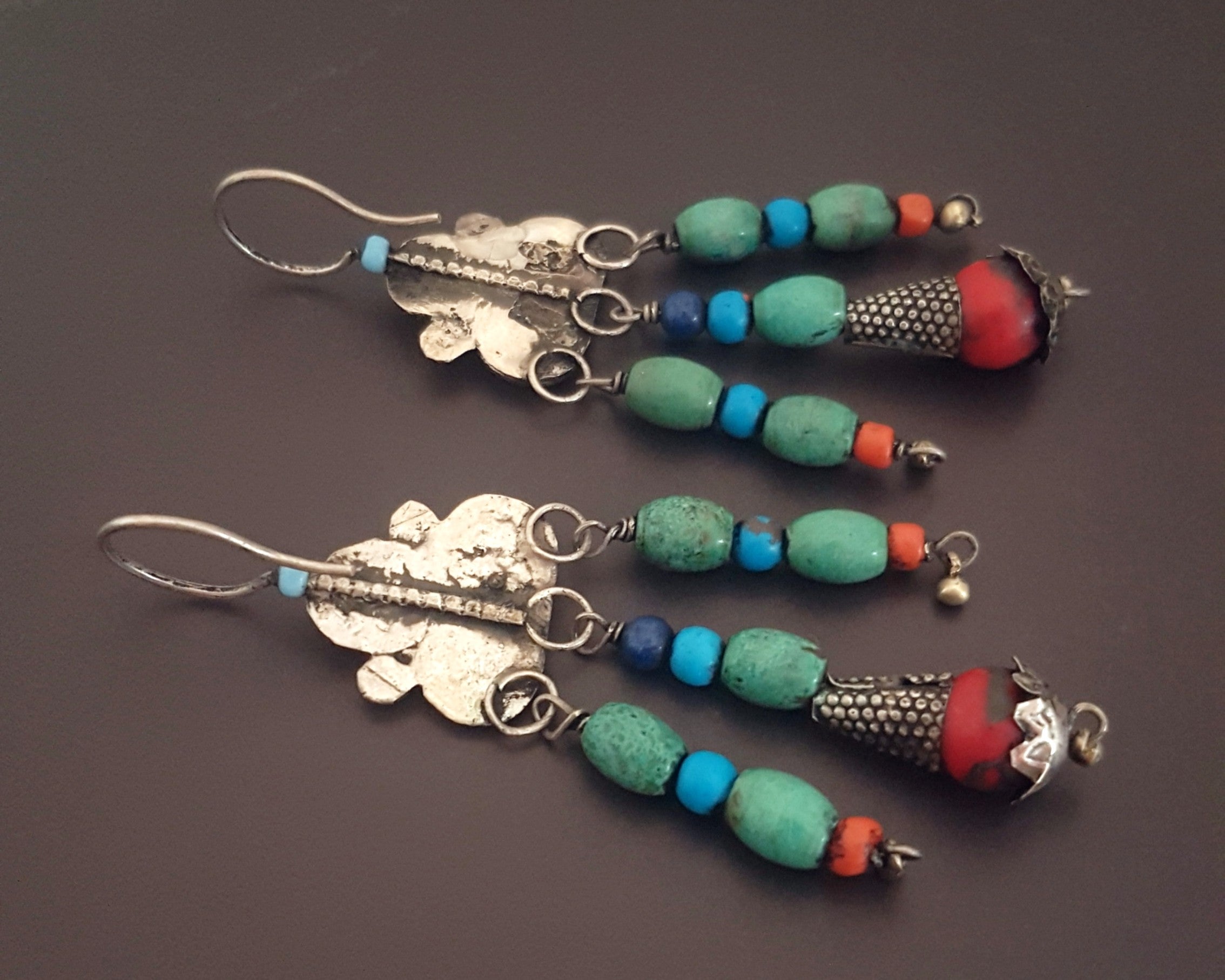 Uzbek Turquoise Dangle Earrings